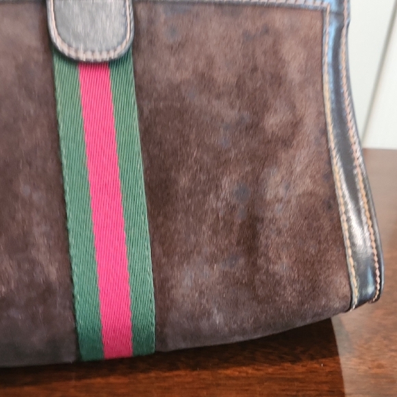 GUCCI Accessory Collection Suede Sherry Line Clutch/Pouch- Vintage - Picture 15 of 15